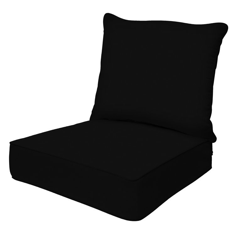 Black seat cushions outdoor hot sale